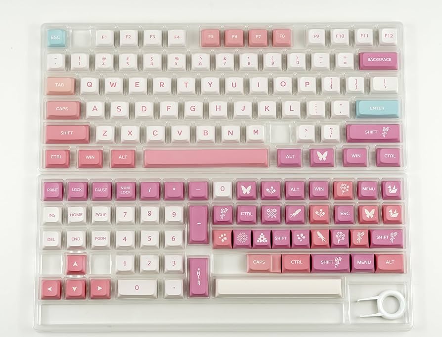 Amazon | ILYCHEEGAMI PBT キーキャップ XDA キュート ピンク